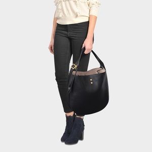 Jimmy Choo Black Leather Mardy Shopper